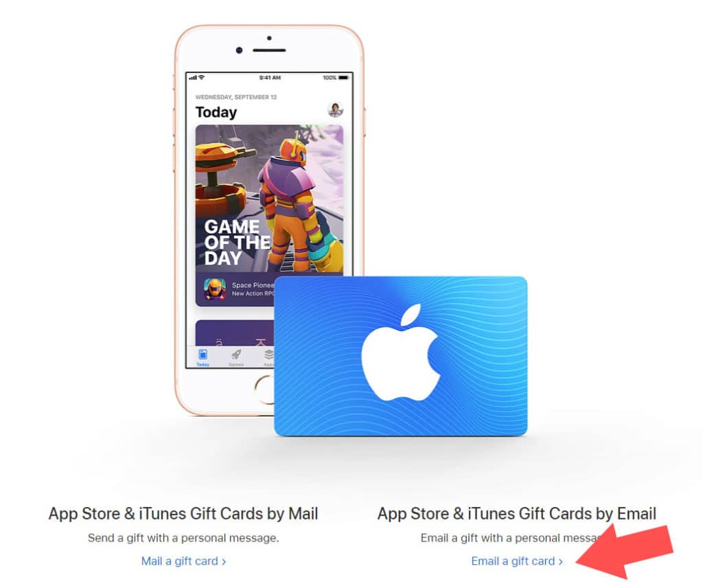 Die US iTunes Gift Card schicken wir an unsere eigene Email Adresse