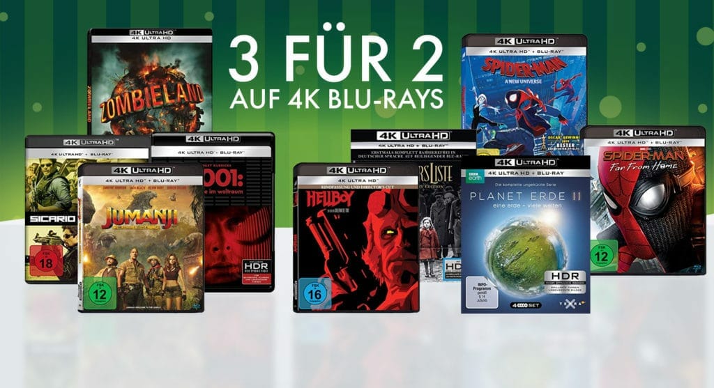 Sexy Titelauswahl in der 3-fuer-2-Aktion auf UHD Blu-rays