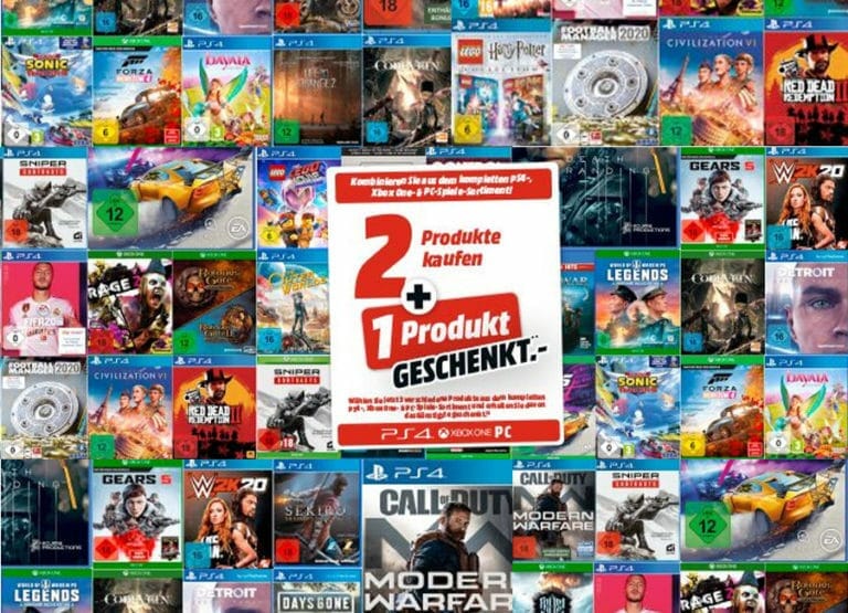 3-für-2 Aktion auf alle Playstation 4, PC und Xbox One Games (MediaMarkt.de)