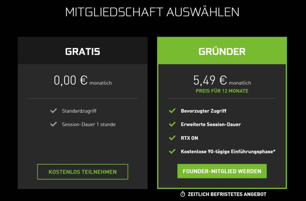 Nvidia GeForce Now Preise