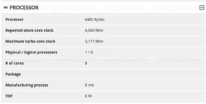 Xbox Series S Specs