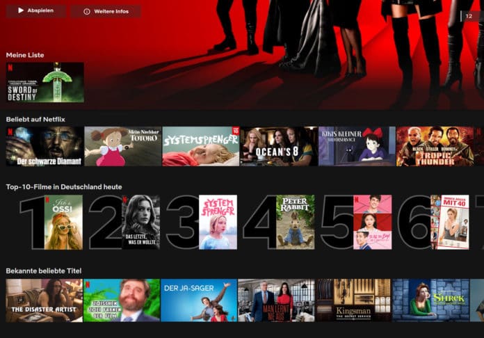Die 10 beliebtesten Filme und Serien auf Netflix immer im Blick