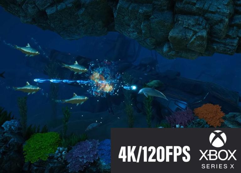 Erstes 4K/120fps Game für die Xbox Series X ist ein Laser-Delphin-2D-Platformer