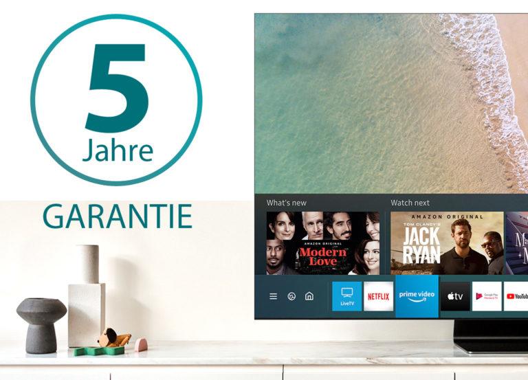 Samsung lockt mit 5-Jahres-Garantie auf seine Q950T 8K Fernseher