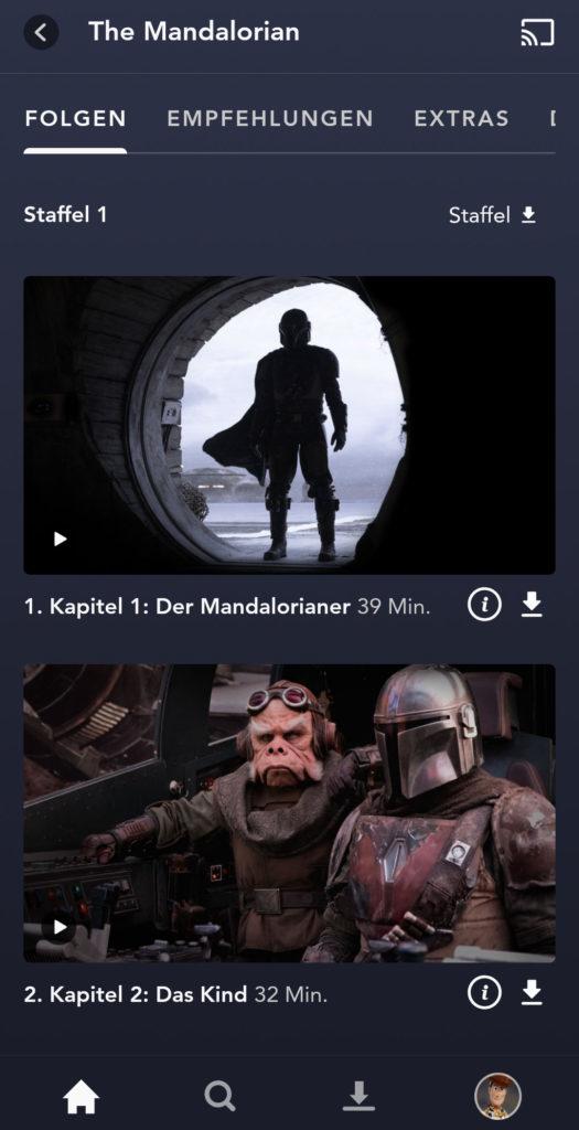 Disney+ Downloads The Mandalorian