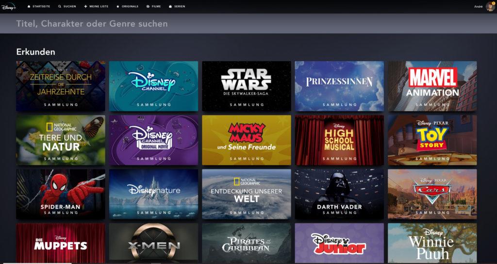 Disney+ Sammlungen