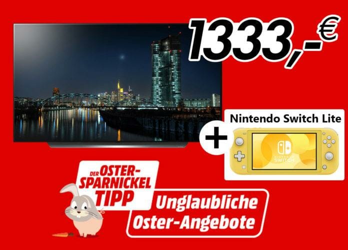 LG 4K OLED (C97) mit 55 Zoll inkl. Nintendo Switch Lite für günstige 1.333 Euro!