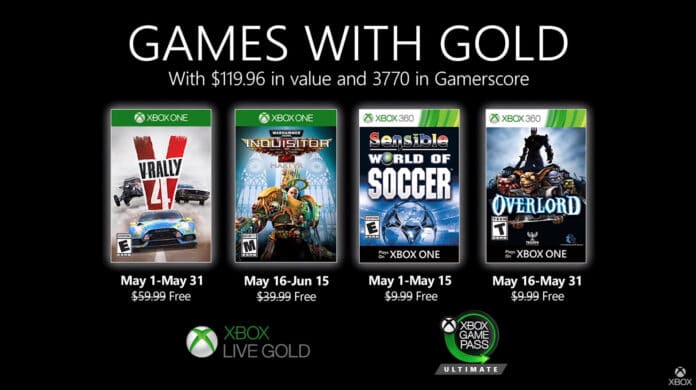 Xbox Games with Gold Mai 2020