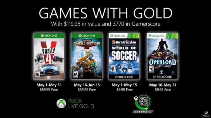 Xbox Games with Gold Mai 2020