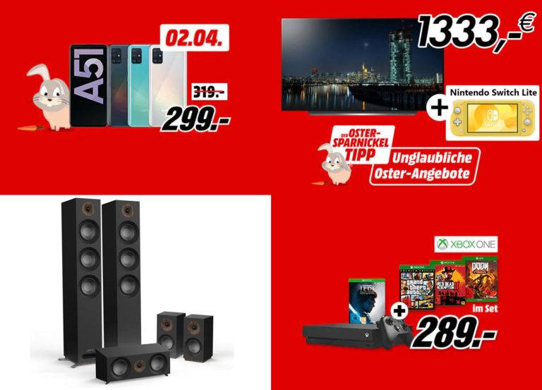Angebote des Tages (2. April): Xbox One X Bundle, Galaxy A51, 5.0 Sourrund-Set uvm.