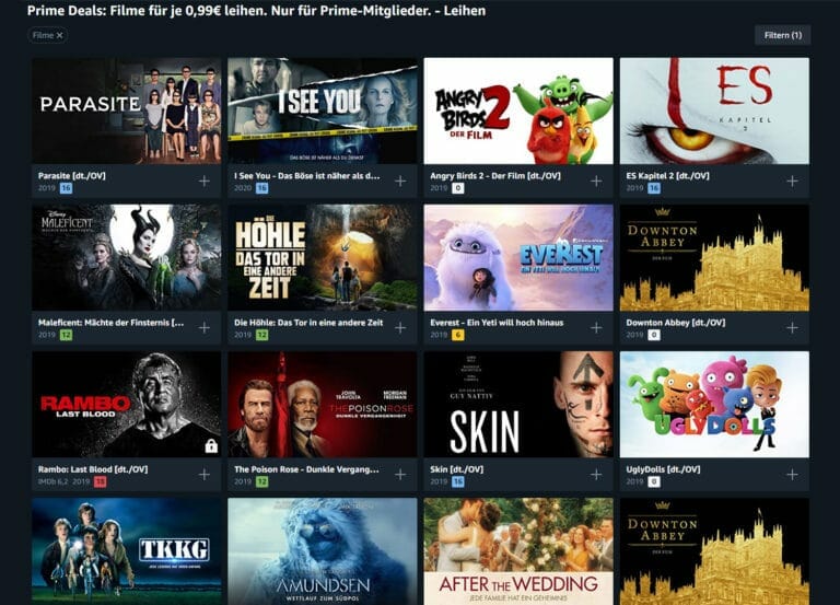 Vögel, ein Clown und Rambo: Heimkino-Blockbuster für 99 Cent bei Prime Video