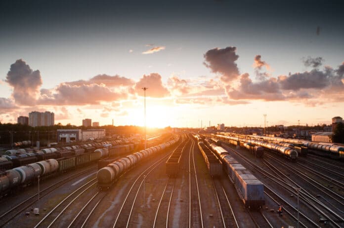 Bahn Sonnenuntergang