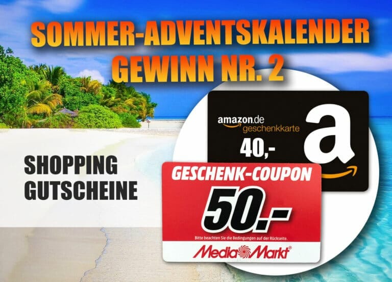 Gewinnspiel-Türchen Nr. 2 – 40€ AMAZON & 50€ MEDIAMARKT GUTSCHEIN
