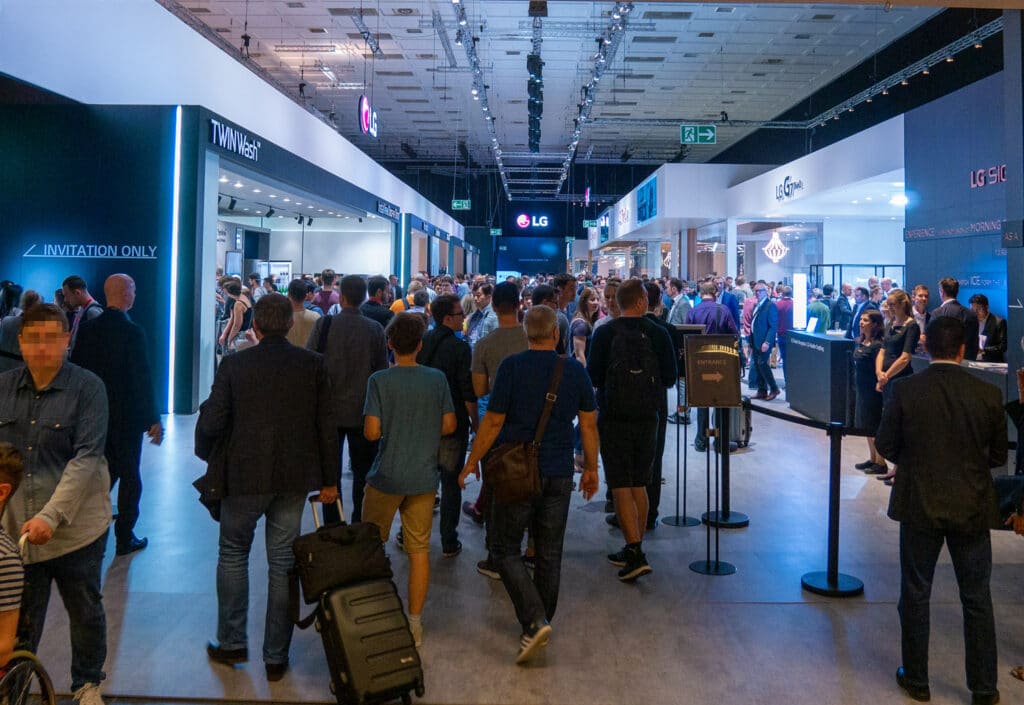 Volle Messehallen wie hier bei LG Electronics wird es auf der IFA 2020 nicht geben