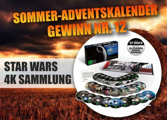 Gewinn Nr. 12 ist die Star Wars 4K Blu-ray Gesamtbox sowie 5x Star Wars: Die letzten Jedi 4K Blu-ray