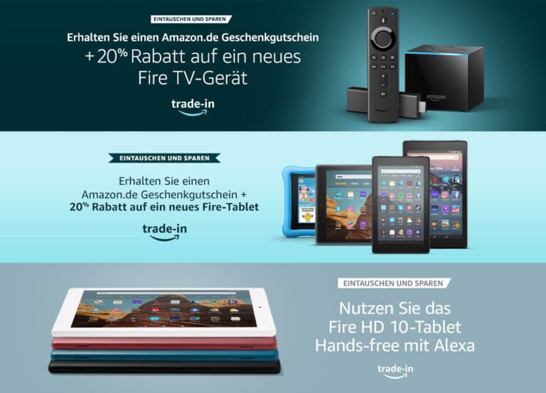 Amazon startet Tauschprogramm für Fire TV, Tablets, Echo und Kindle Reader