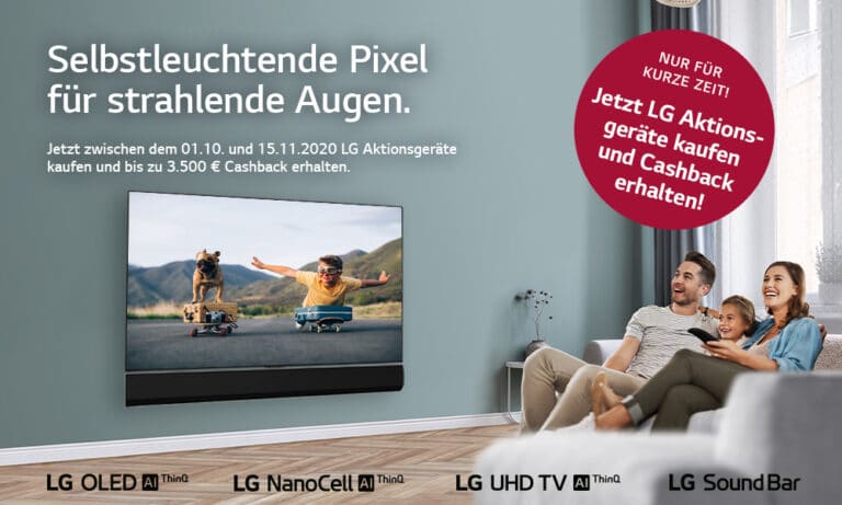 Zwei Aktionen kombinieren und z.B. LG OLED 55CX für 1.292€ absahnen!