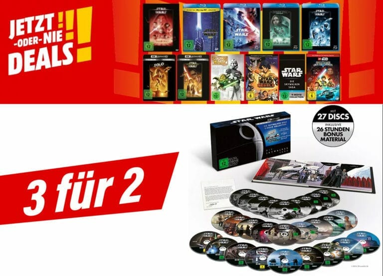 Star Wars 3-für-2-Aktion auch auf The Skywalker Saga 4K Komplettbox!