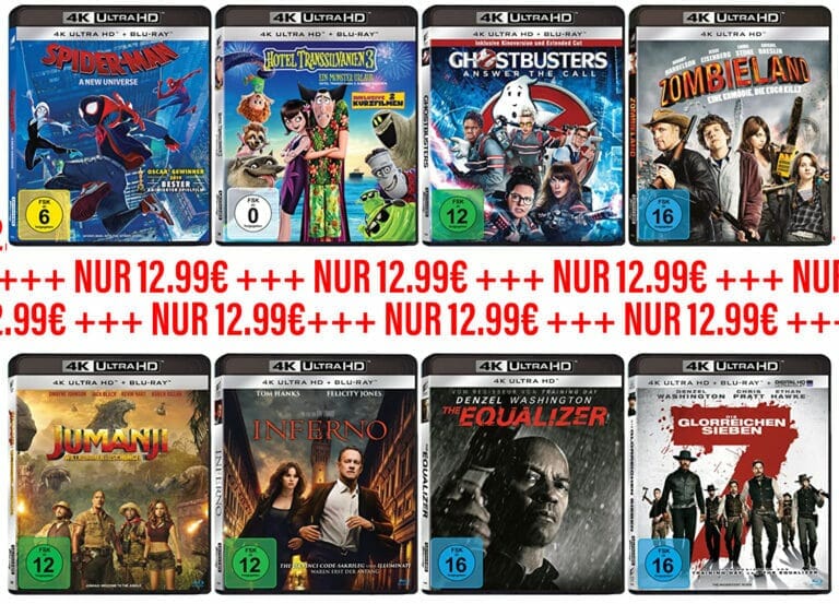 Sony-Super-Schnäppchen: 4K Blu-rays für nur 12.99 Euro!
