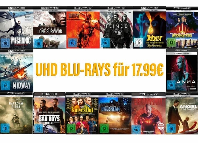 Amazon reduziert ausgewählte UHD Blu-rays auf 17.99 Euro