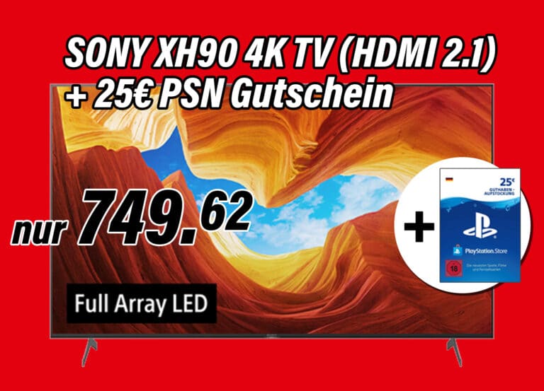 Kein Preisfehler! Sony 55 Zoll XH90 4K TV mit HDMI 2.1 für nur 750 Euro!