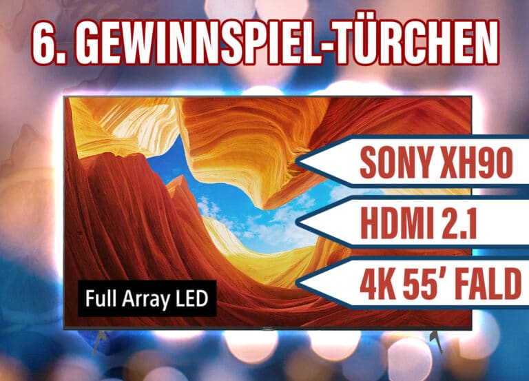 Gewinnspiel-Türchen Nr. 6: Sony XH90 4K Fernseher (55 Zoll) mit HDMI 2.1