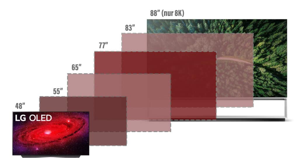 Größen OLED TV 2021