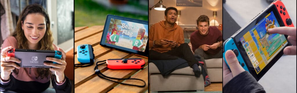 Allein, mit Freunden, Unterwegs, Zuhause egal wie und wo - Mit der Nintendo Switch ist Spaß garantiert!