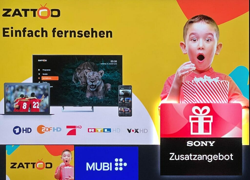 Sony hat uns zwei Monate Zattoo gratis beschert!