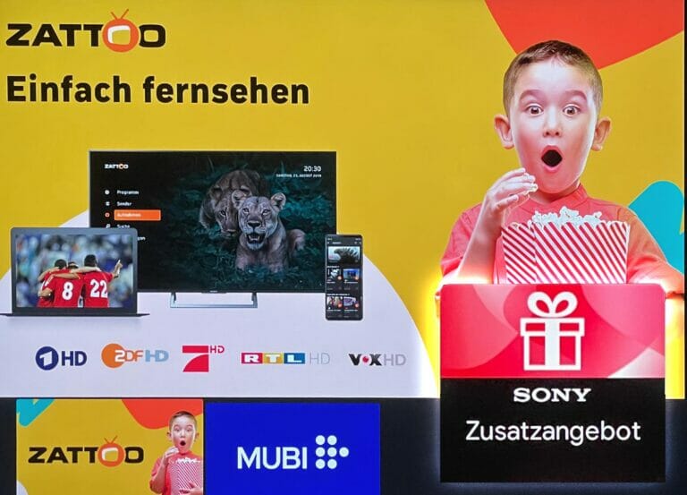 Weihnachtsgeschenk für Sony-TV-Kunden? 2 Monate Zattoo gratis!