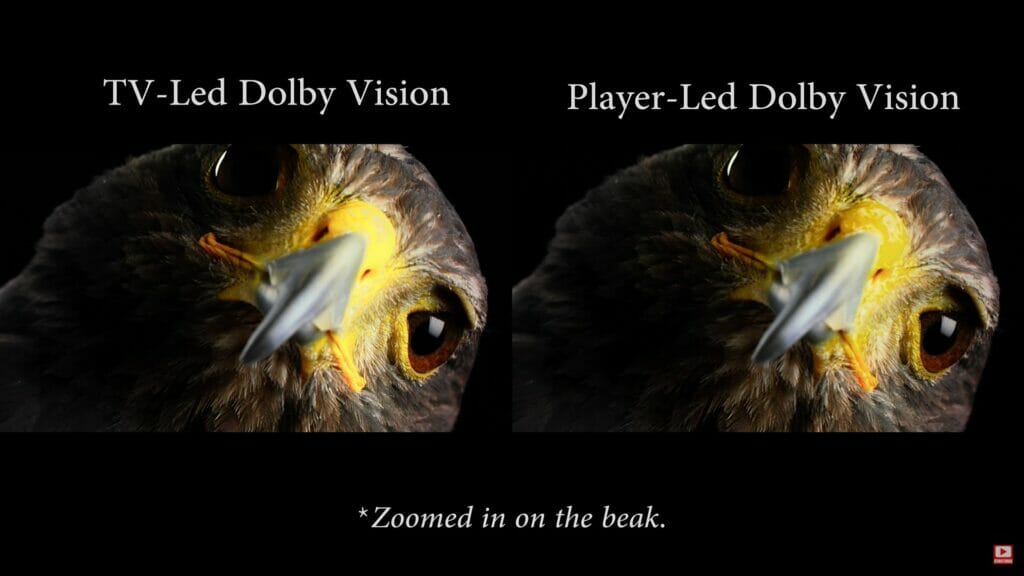 Direkter Vergleich zwischen "TV-Led" und "Player-Led" Dolby Vision || Bild: Youtube/HDTVTest