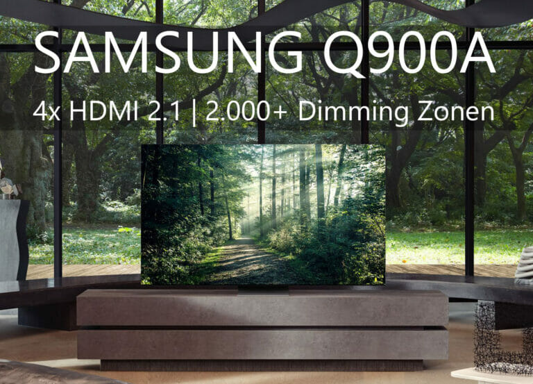 Samsung QN900A 8K NEO QLED: Über 2.000 Dimming-Zonen, 4x HDMI 2.1 uvm.