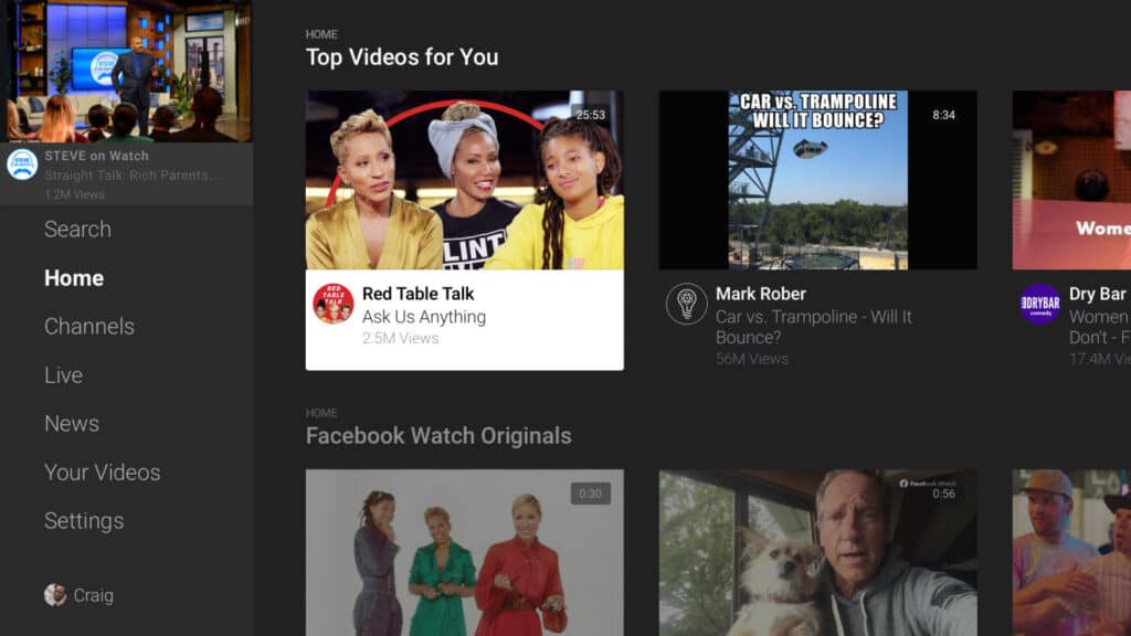 Facebook Watch erinnert durchaus im Aufbau an YouTube