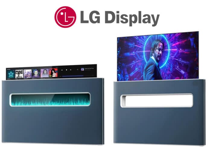 Konzept eines ausfahrbaren OLED TV mit Sichtfenster von LG Display