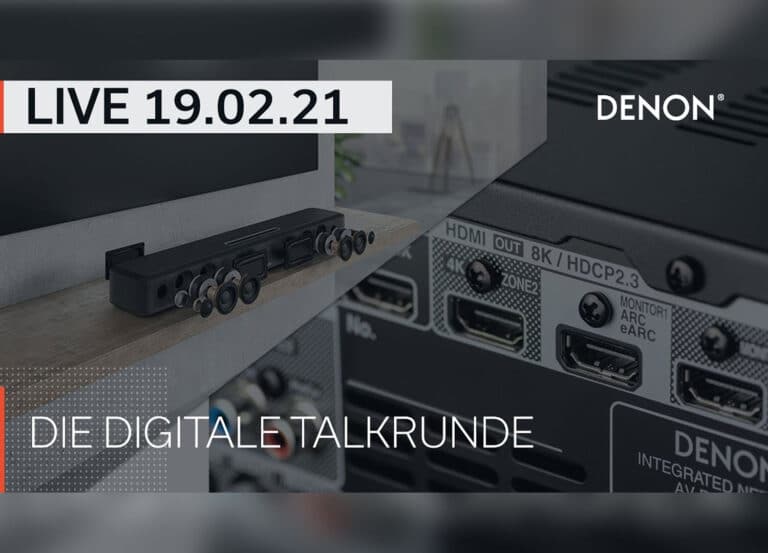 Heute Abend DENON LIVE- Thema: Home Sound Bar 500, 8K-Gaming und HDMI 2.1