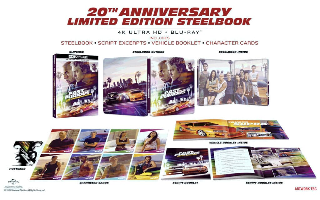 Zum 20-Jährigen: The Fast and the Furious als limitiertes 4K Blu-ray Steelbook