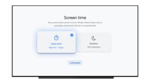 Google TV erlaubt das Festlegen von Bildschirmzeiten.