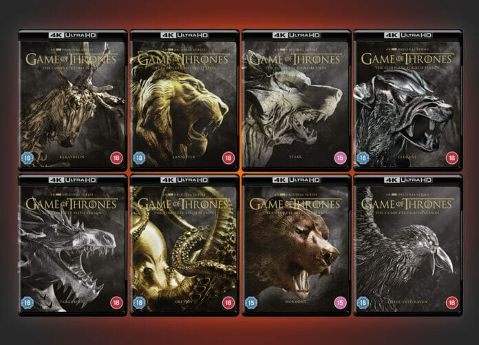 Die Einzelvarianten der Game of Thrones Staffeln 1-8 sollen auf 4K Blu-ray (ohne Blu-ray) erscheinen!