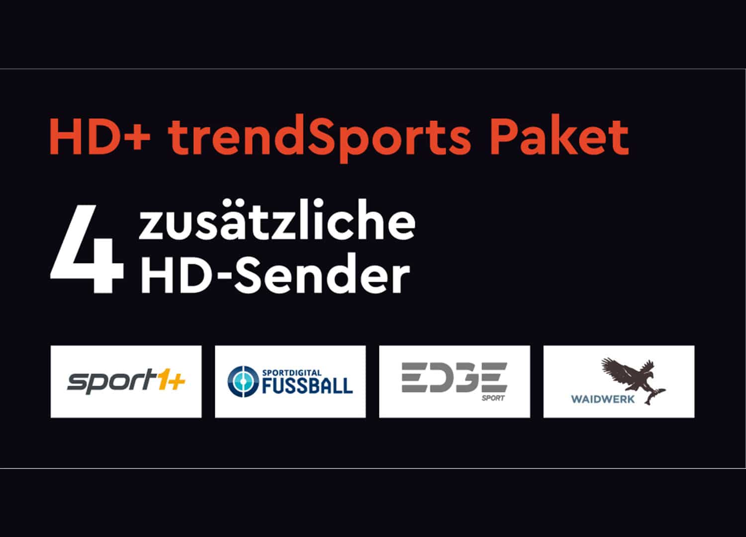 trendSports Sportpaket für HD+-Kunden liefert vier neue HD-Sender