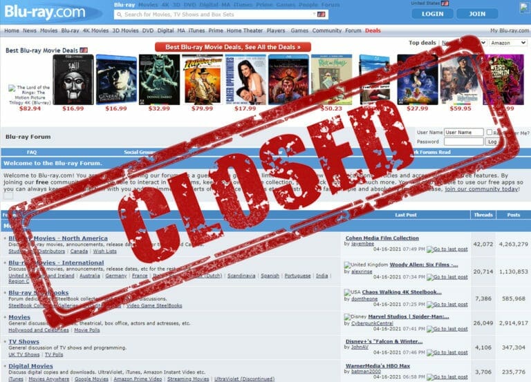 Beliebtes Filmforum „bluray.com“ nicht mehr erreichbar – Das ist der Grund! (Update)