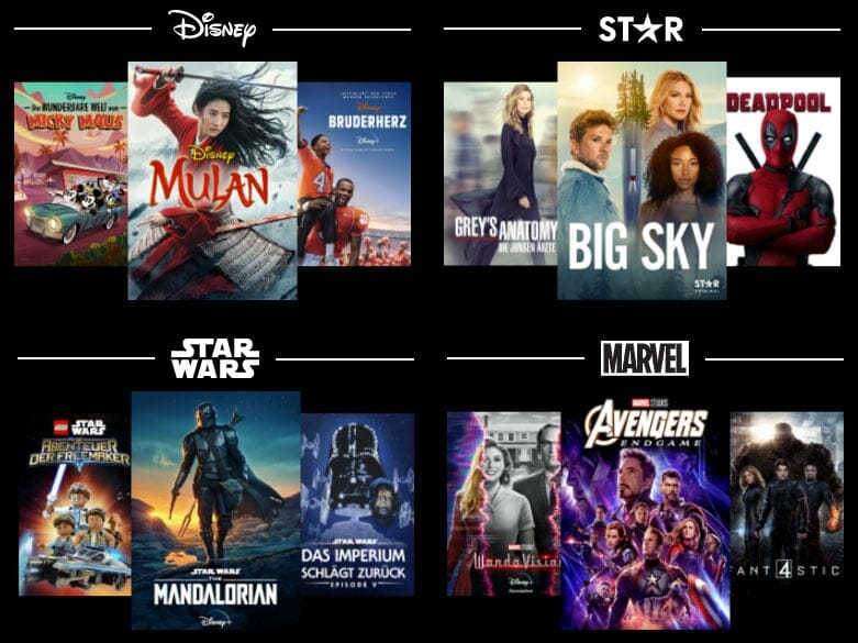 Blockbuster Filme und fesselnde Serien gibt es auf Disney+ zuhauf