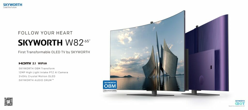 Weitere Highlights des Skyworth W82 sind unter anderem HDMI 2.1 (VRR & ALLM), WiFi 6 oder die 240Hz Interpolation