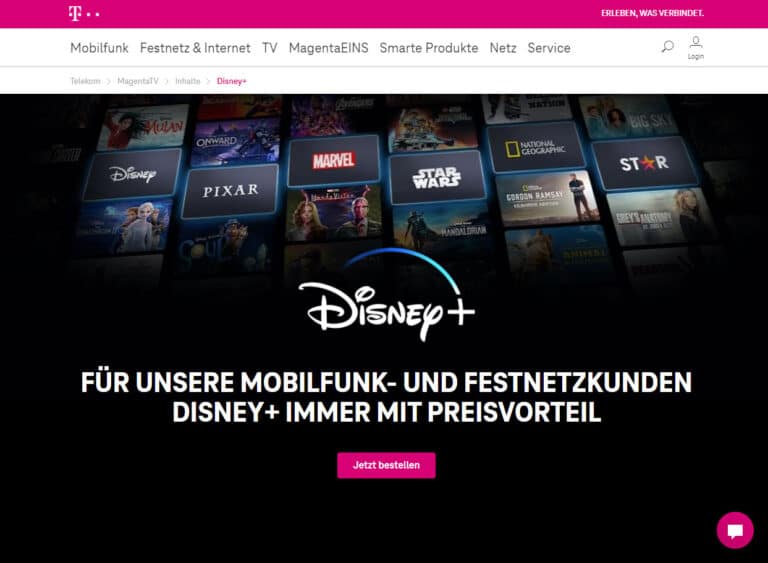 Disney+ für nur 5 Euro monatlich – Exklusivangebot für Telekom-Kunden