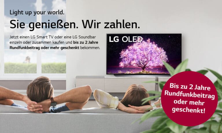 LG startet Rundfunkbeitrag Aktion: Cashback auf ausgewählte TVs und Soundbars