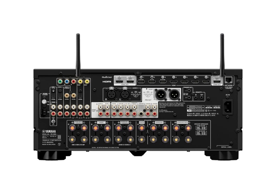 Anschl&uuml;sse / R&uuml;ckseite Yamaha RX-A6A AV-Receiver (inkl. HDMI 2.1)