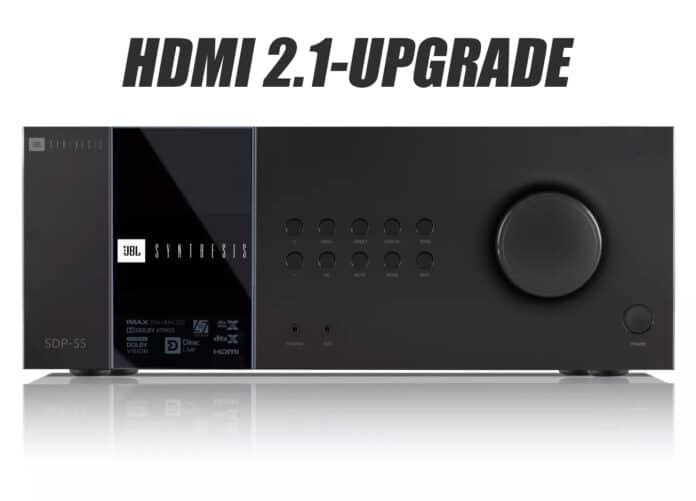 JBL stellt für den Synthesis SDP-55 (abgebildet) und SDR-35 ein HDMI 2.1-Upgrade in Aussicht