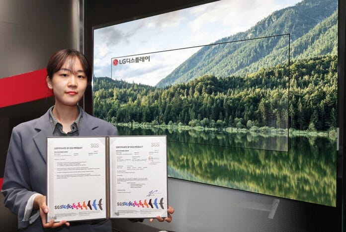 Das Öko-Zertifikat für die OLED-Technologie ausgestellt von SGS