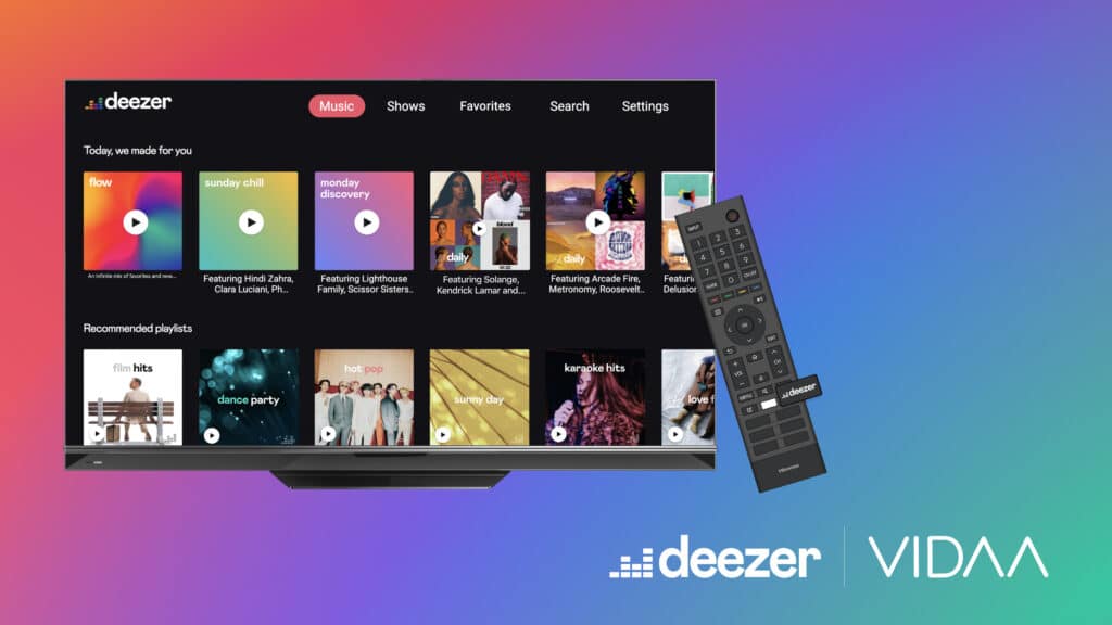 Hisense integriert Deezer sogar über einen Shortcut auf seinen Fernbedienungen.