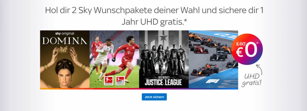 Aktuell bietet Sky Deutschland die Option für UHD gratis an.