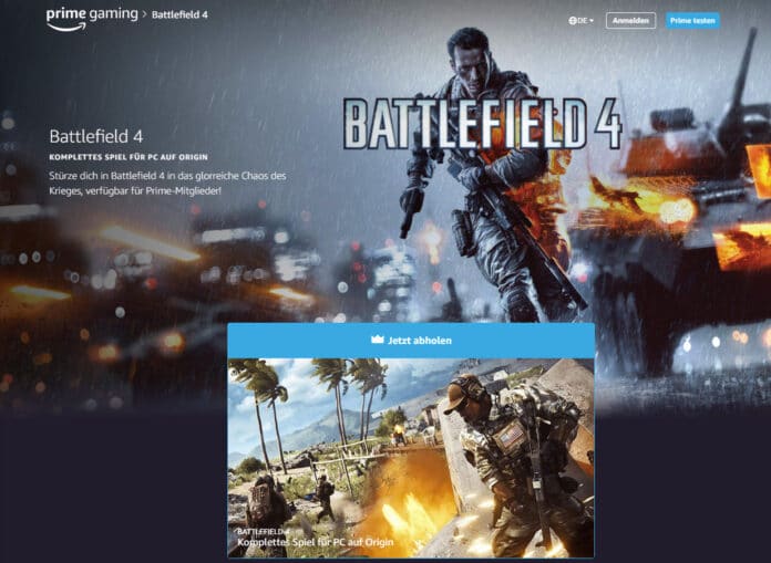 Kostenlos zocken: Sichert euch einen Code für Battlefield 4 - Standard Edition (PC) via Prime Gaming